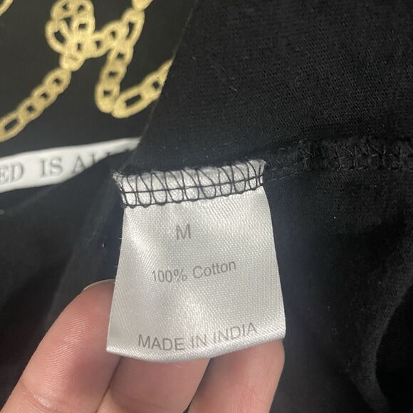 Desiree Size Medium Black Love Graphic Short Sleeve Tee - Picture 5 of 5